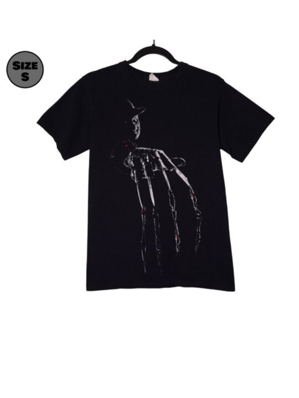A Nightmare On Elm Street: Freddy Krueger & Glove USED Shirt (S, Black, Horror)